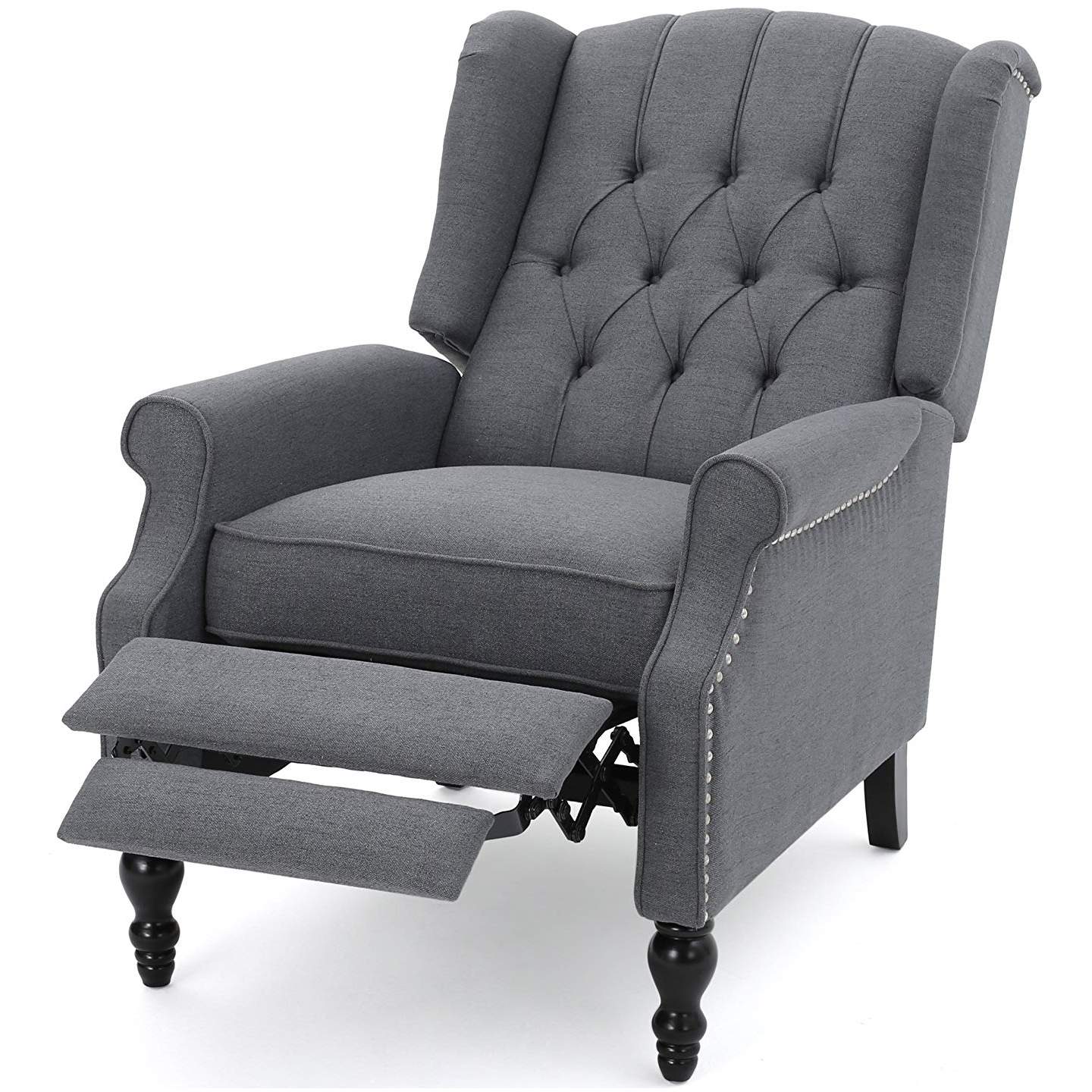 Christopher Knight Home Elizabeth Tufted Charcoal Gray Recliner