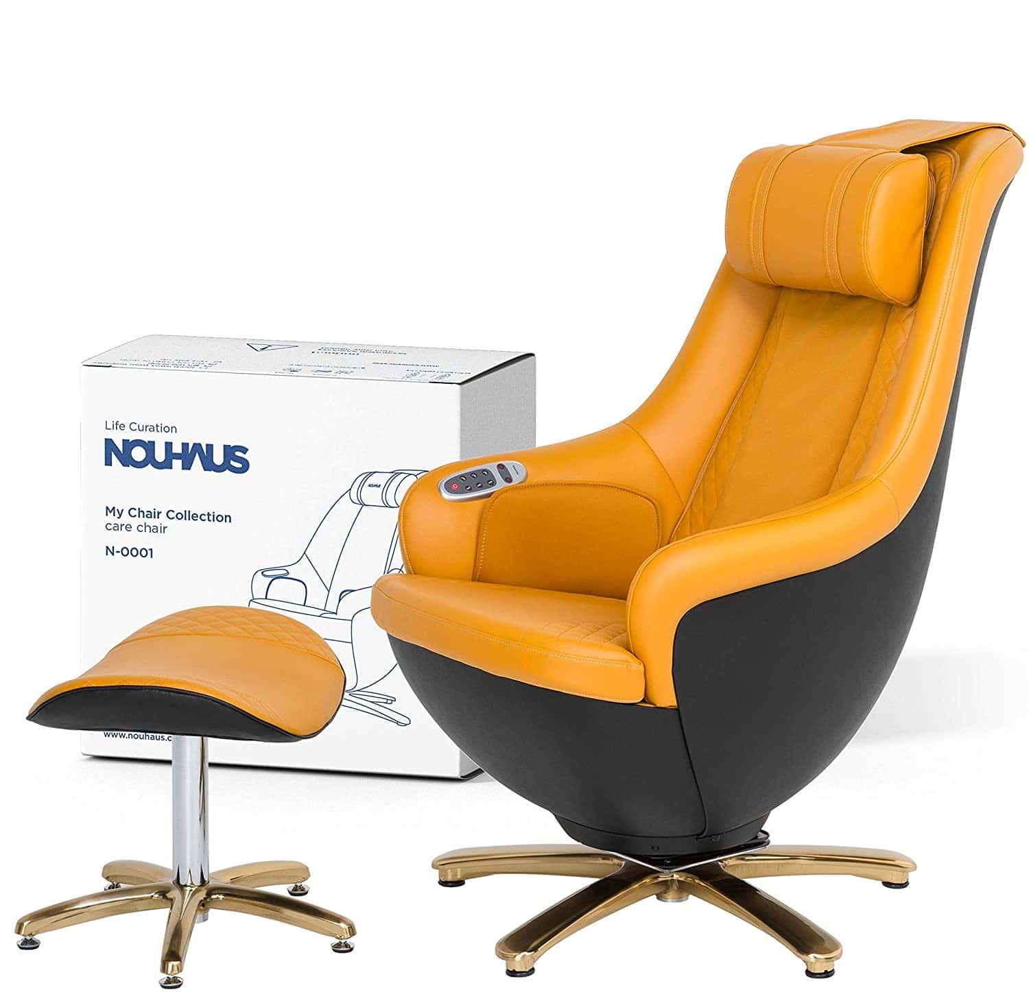 NOUHAUS Massage Chair with Ottoman