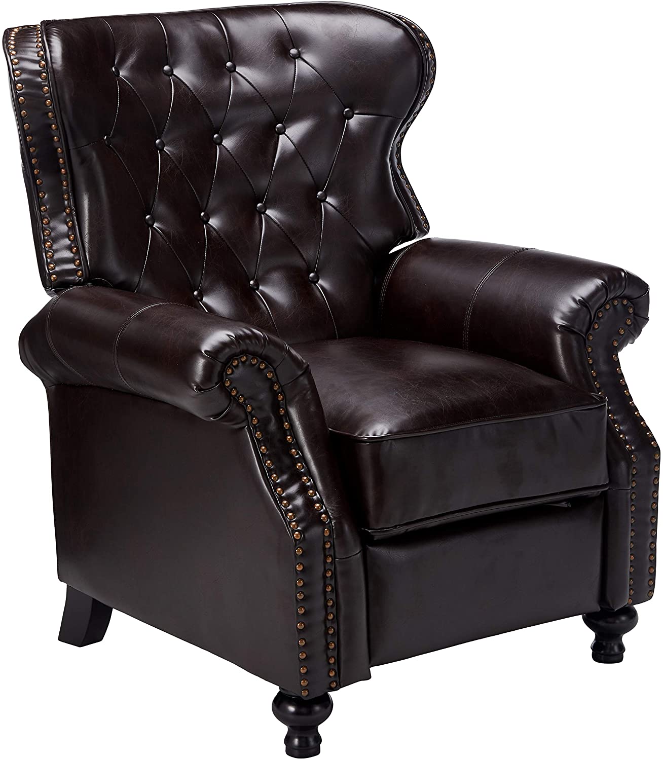 Great Deal Furniture Waldo Brown Leather Recliner Club Chair