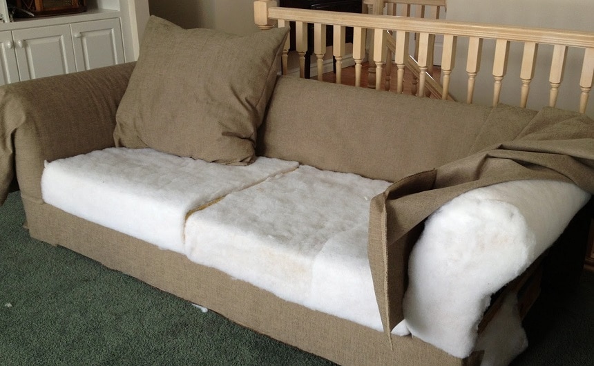 How to Reupholster a Couch with Attached Cushions - Easy Steps